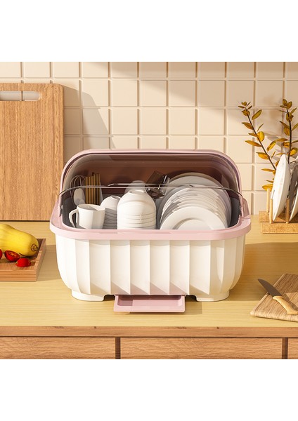 Mutfak Bulaşık Saklama Kutusu Kase Çatal Bıçak Kutusu Kapaklı Dolap Koymak (Yurt Dışından)