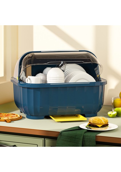 Mutfak Bulaşık Saklama Kutusu Kase Çatal Bıçak Kutusu Kapaklı Dolap Koymak (Yurt Dışından)