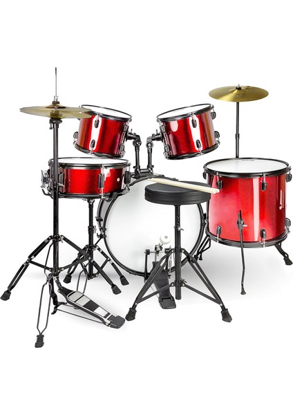 CD900X-RD 22'' yetişkin akustik Bateri Davul Seti 22B-13T-12T-16F-14S (5 Parça)