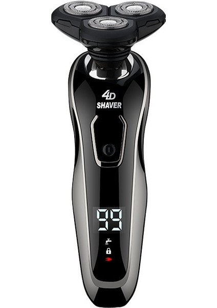 Akıllı Dijital Ekran Elektrikli Üç Kafalı Tıraş Makinesi Yıkanabilir Tıraş Makinesi Şarj Edilebilir Tıraş Makinesi (Yurt Dışından)