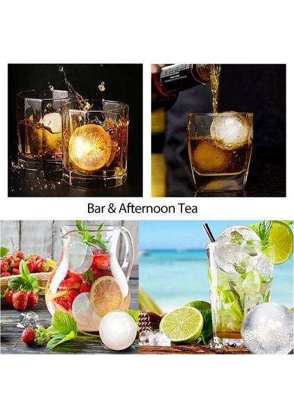 Three Beans Three Beans 4 Delik Buz Topu Maker Büyük Küre Kalıp Silikon Buz Küp Tepsileri Viski Buz Topu Kalıp Küre Yuvarlak Siyah Kalıp | (Yurt Dışından) fırsatları