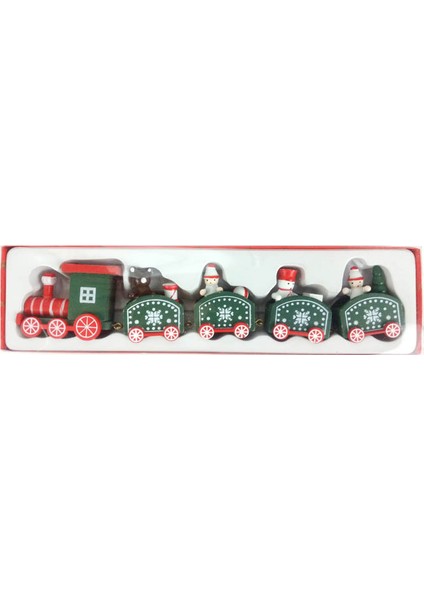 Özenle Seçilmiş Yılbaşı Süsleri, Yılbaşı Ahşap Treni, Çocuk Anaokulu, Yılbaşı Hediyeleri, Pencere Süslemeleri (Yurt Dışından)