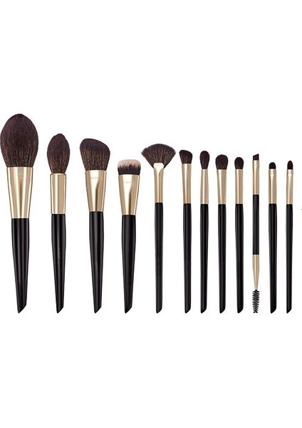 Siyah Altın 12 Parçalı Makyaj Fırçası Seti (Yurt Dışından)