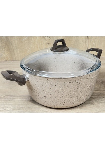 Ravelli Maxima Extra 22 cm Granit Tencere Kapiçino