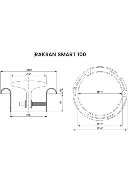 Raksan 100 Smart Gemici Anemostad Alüminyum Sinek Telli