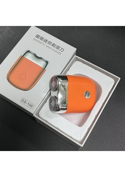 Elektrikli Tıraş Makinesi Manyetik Çift Kafa Şarj Edilebilir Mini Taşınabilir (Yurt Dışından)