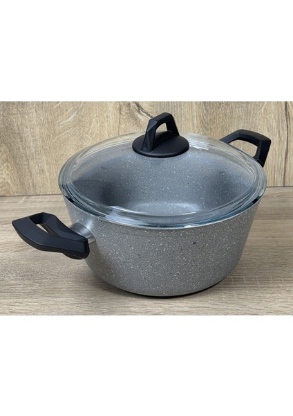 Ravelli Maxima Extra 22 cm Granit Tencere Gri