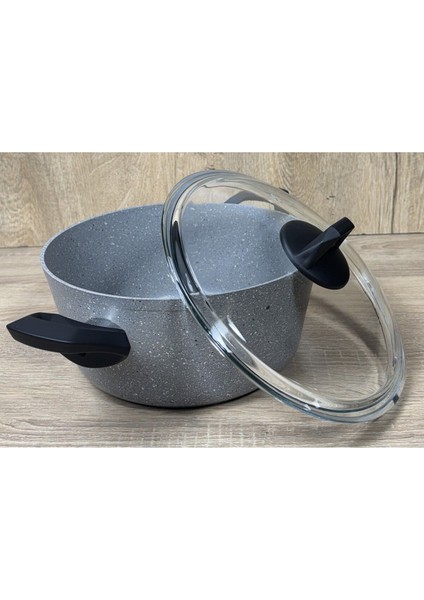 Ravelli Maxima Extra 22 cm Granit Tencere Gri