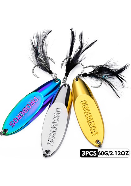 Güçlendirilmiş Kancalar ve Eğik Payetlerle 3 Parça Metal Pullu Yem - Yapay Yem Yemi ve Sallanma Aksiyonu Için Uzun Atışlı Kaşığı (Yurt Dışından)