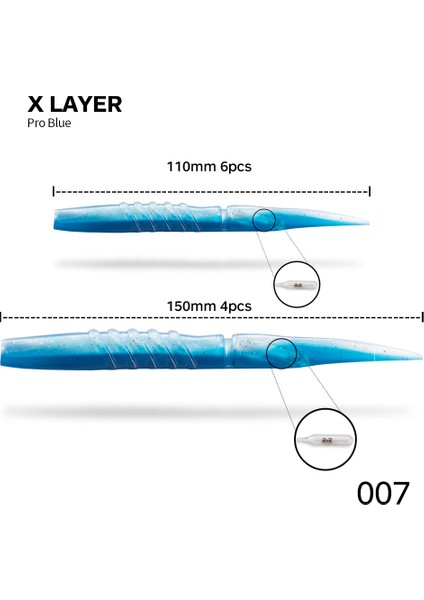 Hunthouse Resmi Mağazası Xlayers Yumuşak Yem 115MM/5.3G/6 Adet 150MM/14G/4 Adet Çıngıraklı Pvc Malzeme Lerrue Balıkçılık Için Turna B (Yurt Dışından)