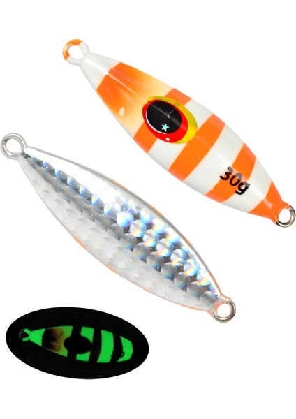 Tolu Slow Bee Slow Pitch Jig 30G 40G 60G 80G 100G 120G Shore Casting Jigging Kaşık Yem Glow Tuzlu Su Balıkçılığı Yemi Kancalı (Yurt Dışından)