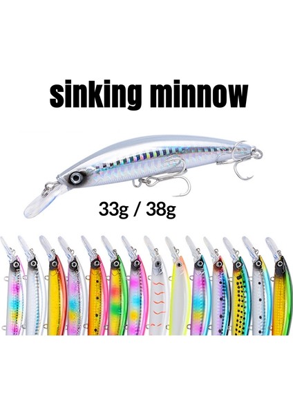 1 Adet 33G/10.8CM Mınnow Balıkçılık Yemi Global Yeni Sürüm Uzun Atışlar Için Batıcı Yem Sert Yem Takımı Sinek Balıkçılığı Için (Yurt Dışından)