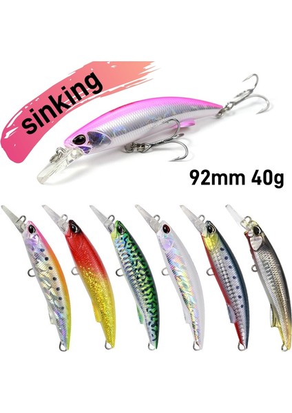 Yeni Varış 92MM/40G Sert Yem Balıkçılık Yemi Minnow B ve Tatlı Su Için Gerçekçi Tasarımla Büyük Balıklar Yakalamak Için (Yurt Dışından) fiyatları
