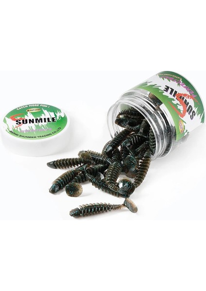 Sunmıle Balıkçılık Yumuşak Yem Solucan Yapay Yemler 4cm/0.6g 20 Adet Kaya Balıkçılığı Wobblers Leurre Souple Yem Levrek Alabalık B Yemleri (Yurt Dışından)