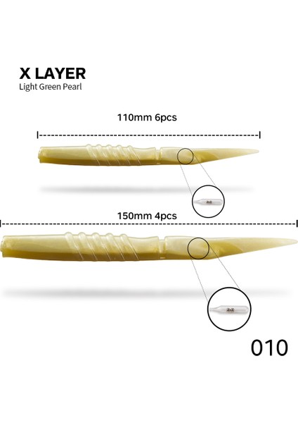 Hunthouse Resmi Mağazası Xlayers Yumuşak Yem 115MM/5.3G/6 Adet 150MM/14G/4 Adet Çıngıraklı Pvc Malzeme Lerrue Balıkçılık Için Turna B (Yurt Dışından)