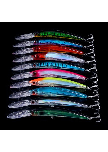 Hengjıa 17CM 23.5g Minnow Balıkçılık Yemi Lazer Yapay Yem 3D Gözler Balıkçılık Wobblers Yem Crankbaits Balıkçılık Takımı Dalış 2.5m (Yurt Dışından) fiyatları