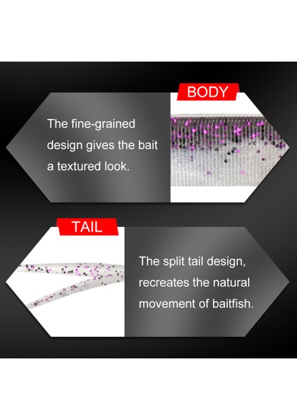 Spinpoler 2" 3" 4" Yumuşak Balıkçılık Yemleri Jerk Minnow Shad Drop Shot Yumuşak Yem Swimbait B Alabalık Turna Balığı Walleye Pesca Için Bölünmüş Kuyruk (Yurt Dışından) fırsatları