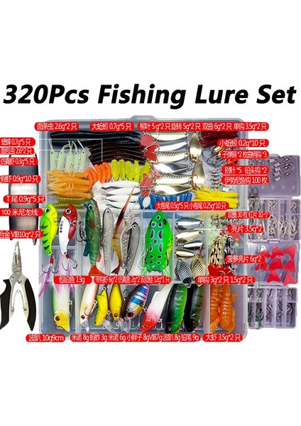 Balıkçılık Yemi Seti Yumuşak ve Sert Yem Seti Dişli Katman Minnow Metal Jig Kaşığı B Pike Krank Takımı Aksesuarları Kutulu (Yurt Dışından) modelleri