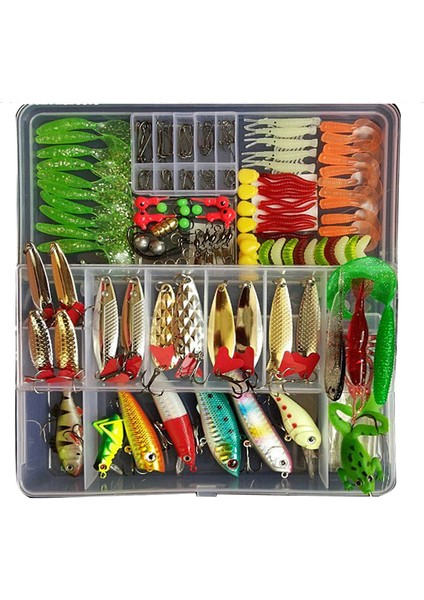 Kit Balıkçılık Yemleri Seti Sert Yapay Wobblers Metal Jig Kaşıkları Yumuşak Yem Balıkçılık Silikon Yem Balıkçılık Takımı Aksesuarları Pesca (Yurt Dışından) fiyatları