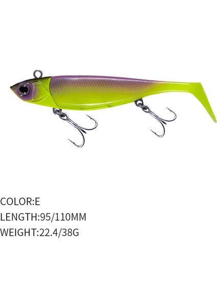 Minnow Jig Head 22G/38G Balıkçılık Yemi Yumuşak Turna Yemi 11 Renk B Balıkçılık Shad Yumuşak Yem Tekne Kodu Seab Yem Zand Için (Yurt Dışından)