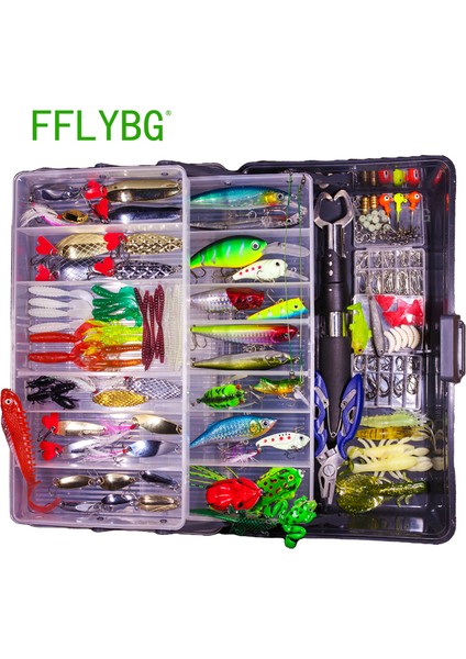 Fflybg Yeni Karışık Balıkçılık Yemi Seti Yumuşak ve Sert Yem Seti Minnow Metal Jig Kaşık Takımı Aksesuarları B Pike Krankı Için Kutulu (Yurt Dışından) fiyatları