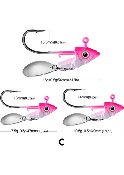 Dönen Metal Payetler Vıb Balıkçılık Yemi 7.5G/10.5G/15G Yem Wobbler Döner Levrek Sahte Yem Crankbait Jig Shads Denge Ağırlığı (Yurt Dışından)