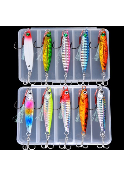 Adet/kutu Yavaş Batabilen Metal Döküm Jig Kaşık Seti 7G-40G Kıyı Atma Deniz B Yemi Ton Balığı Için Yapay Yem Balıkçılık Takımı (Yurt Dışından) fiyatları