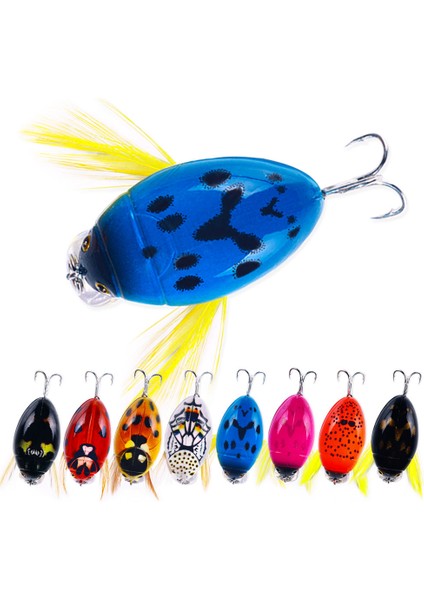 Hengjıa 1 Adet 3.8 cm 4 G Yapay Uğur Böceği Balıkçılık Yemi Ağustos Böceği Böcek Wobblers Balıkçılık Yemleri B Sazan Balıkçılığı Için Su Üstü (Yurt Dışından)
