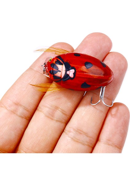 Hengjıa 1 Adet 3.8 cm 4 G Yapay Uğur Böceği Balıkçılık Yemi Ağustos Böceği Böcek Wobblers Balıkçılık Yemleri B Sazan Balıkçılığı Için Su Üstü (Yurt Dışından)
