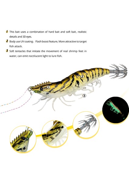 Yeni Aydınlık Kalamar Jig Ahşap Karides 10G/15G Batık Ahtapot Egi Wobbler Yapay Sert Yem Kalamar Oltası Deniz Balıkçılığı Takımı (Yurt Dışından) fiyatları