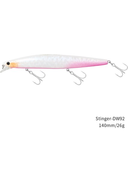 Tsurınoya Stinger 140S Balıkçılık Yemi Batıran Minnow DW92 140MM 26G Tuzlu Su Seab Ultra Uzun Döküm Büyük Sert Yemler Jerkbait (Yurt Dışından)