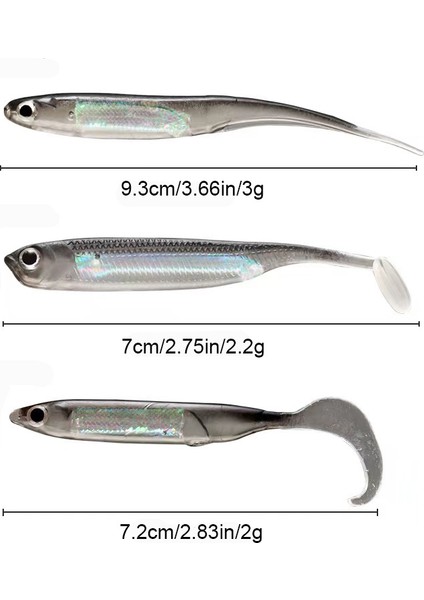 Adet/grup Balıkçılık Yumuşak Yem T Kuyruklu Balık Balıkçılık Yemleri Gökkuşağı Rengi Pullu Salıncak Balıkçılık Döndürücü Yem (Yurt Dışından) modelleri