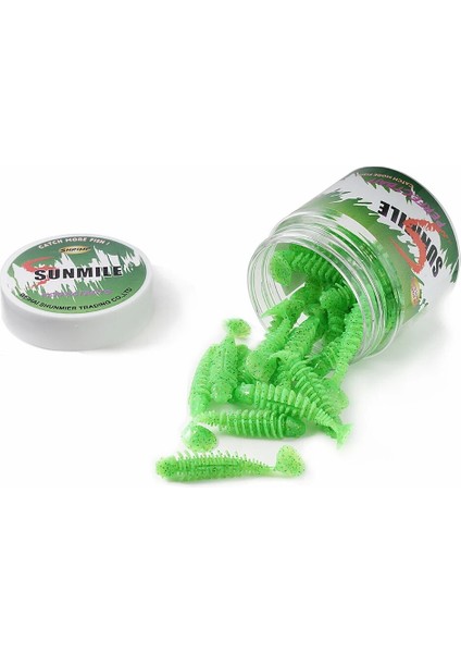 Sunmıle Balıkçılık Yumuşak Yem Solucan Yapay Yemler 4cm/0.6g 20 Adet Kaya Balıkçılığı Wobblers Leurre Souple Yem Levrek Alabalık B Yemleri (Yurt Dışından)