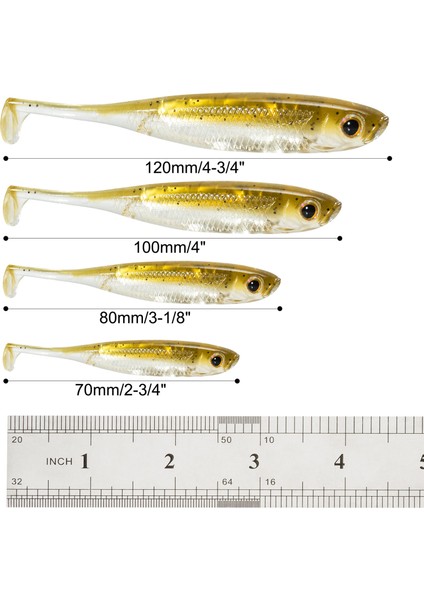Dr.fish 5/6 Adet Balıkçılık Yumuşak Plastik Yemler Silikon Yem Kürek Kuyruklu Shad Solucan Yüzme Yemleri Tatlı Su B Alabalık 70MM 80MM 100MM (Yurt Dışından)