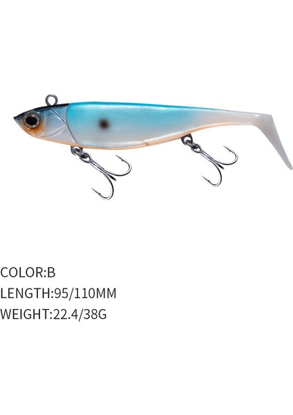 Minnow Jig Head 22G/38G Balıkçılık Yemi Yumuşak Turna Yemi 11 Renk B Balıkçılık Shad Yumuşak Yem Tekne Kodu Seab Yem Zand Için (Yurt Dışından)