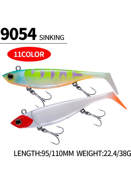 Minnow Jig Head 22G/38G Balıkçılık Yemi Yumuşak Turna Yemi 11 Renk B Balıkçılık Shad Yumuşak Yem Tekne Kodu Seab Yem Zand Için (Yurt Dışından)
