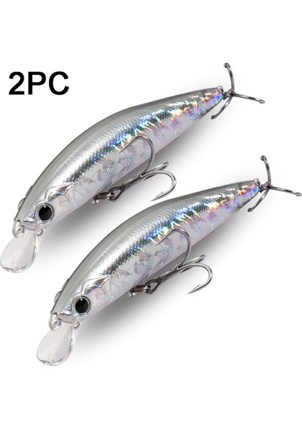 Gobaı 11.4cm 13G Profesyonel Kalite Mıknatıs Ağırlık Süspansiyon Minnow Krank Sıcak Model Balıkçılık Yemi Wobbler 2 Adet Yapay Yem (Yurt Dışından)