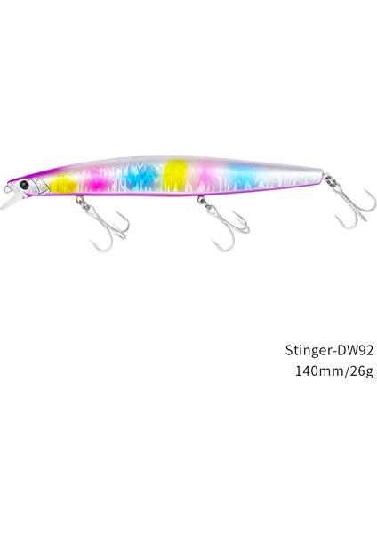 Tsurınoya Stinger 140S Balıkçılık Yemi Batıran Minnow DW92 140MM 26G Tuzlu Su Seab Ultra Uzun Döküm Büyük Sert Yemler Jerkbait (Yurt Dışından)