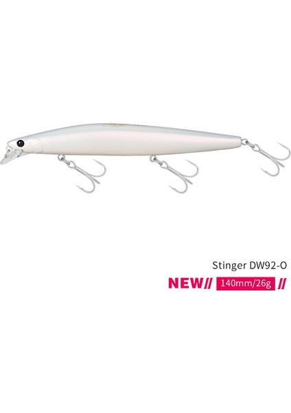 Tsurınoya Stinger 140S Balıkçılık Yemi Batıran Minnow DW92 140MM 26G Tuzlu Su Seab Ultra Uzun Döküm Büyük Sert Yemler Jerkbait (Yurt Dışından)