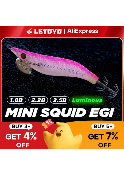Letoyo 2.5#-1.8# Mini Egı Işıklı Kalamar Yemi Webfoot Ahtapot Mürekkep Balığı Deniz Balıkçılığı Yemleri Kalamar Yemi Için Yapay Yem (Yurt Dışından) fiyatları