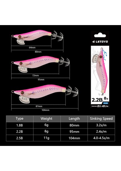 Letoyo 2.5#-1.8# Mini Egı Işıklı Kalamar Yemi Webfoot Ahtapot Mürekkep Balığı Deniz Balıkçılığı Yemleri Kalamar Yemi Için Yapay Yem (Yurt Dışından) modelleri