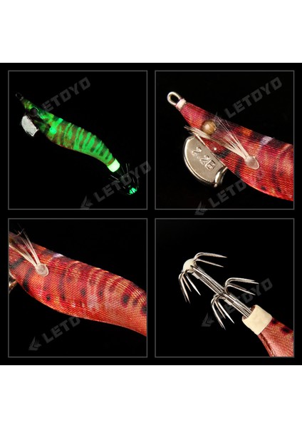 Letoyo 2.5#-1.8# Mini Egı Işıklı Kalamar Yemi Webfoot Ahtapot Mürekkep Balığı Deniz Balıkçılığı Yemleri Kalamar Yemi Için Yapay Yem (Yurt Dışından) fırsatları