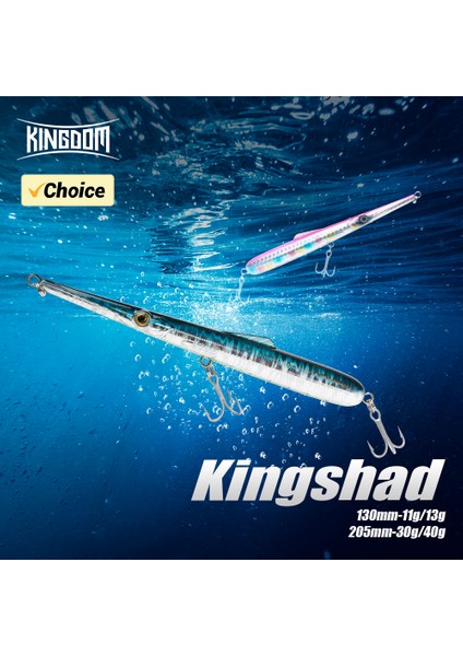 Kingdom Sinking Yüzen Balıkçılık Yemleri Kalem Sert Wobbler'lar Yapay Yemler 11G 13G 30G 40G Balıkçılık Aksesuarları Tuzlu Su Yemleri (Yurt Dışından) modelleri