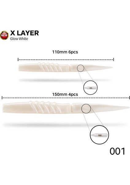 Hunthouse Resmi Mağazası Xlayers Yumuşak Yem 115MM/5.3G/6 Adet 150MM/14G/4 Adet Çıngıraklı Pvc Malzeme Lerrue Balıkçılık Için Turna B (Yurt Dışından)