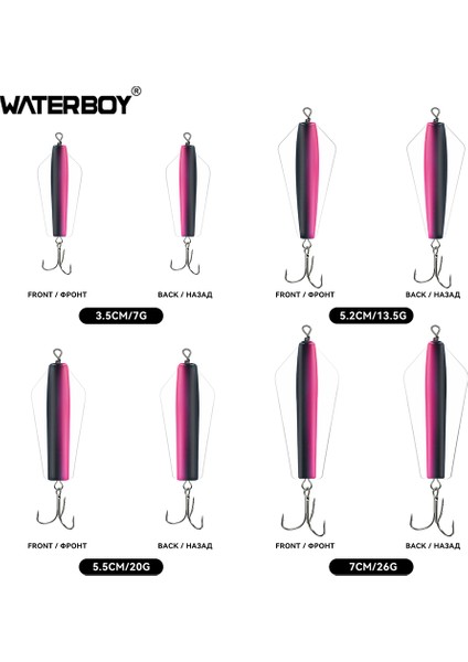 Su Çocuğu Devil Fishing Bait Tuzlu Su 3,5 cm 5,2 cm 5,5 cm 7 cm Canberra Killer Tasmanian Spinner Somon Pike Walleye B Yemi (Yurt Dışından)