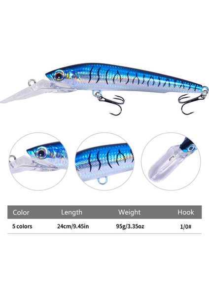 48-90-95G Balıkçılık Yemi Derin Dalış Minnow Isca Yapay Yem Wobblers Takım Pesca Sazan Turna Walleye Al Deniz Balıkçılığı Yemi (Yurt Dışından)