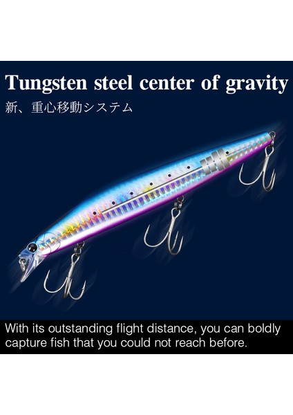 Tsurınoya Stinger 140S Balıkçılık Yemi Batıran Minnow DW92 140MM 26G Tuzlu Su Seab Ultra Uzun Döküm Büyük Sert Yemler Jerkbait (Yurt Dışından) modelleri