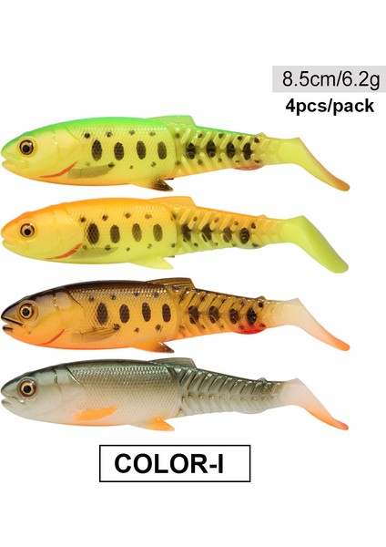 Spinpoler The Predator Yumuşak Yem Olta Yemi 6,5 cm 8,5 cm 10,5 cm 12 cm Köprü Kürek Kuyruk Açık Ağız Jig Kafası Wobbler Takımına Uygun (Yurt Dışından)