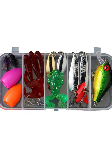 Kit Balıkçılık Yemleri Seti Sert Yapay Wobblers Metal Jig Kaşıkları Yumuşak Yem Balıkçılık Silikon Yem Balıkçılık Takımı Aksesuarları Pesca (Yurt Dışından) fırsatları