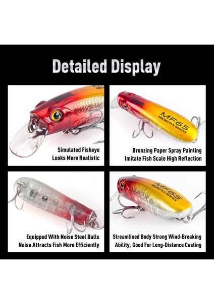 Kingdom Fishing Lure Batabilen Yüzen Minnow 45MM 55MM 65MM Wobblers Yapay Sert Yemler Uzun Atışlı Balıkçılık Takımı Yemleri (Yurt Dışından) fırsatları